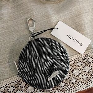 Brahmin Black and White Coin Purse